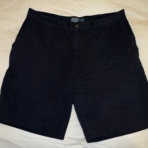 Polo Ralph Lauren Men’s Navy Chino Shorts Size 34 with 8 Inch Inseam.